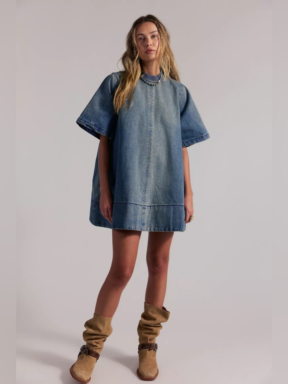 Free People Harlow Denim Mini Dress